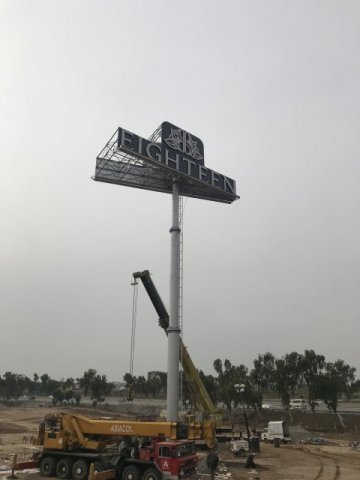 Highest Dual Billboard on Unipole Installed at Eighteen Islamabad